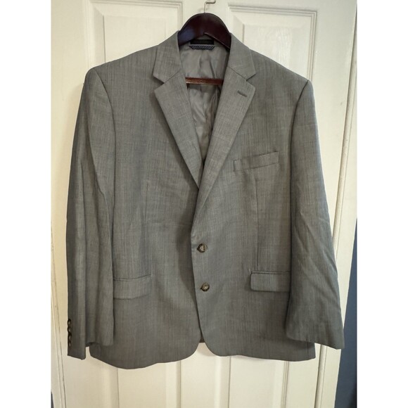 Lauren Ralph Lauren Blazer Wool Silk Gray Sport Coat Size 46R - Picture 1 of 5